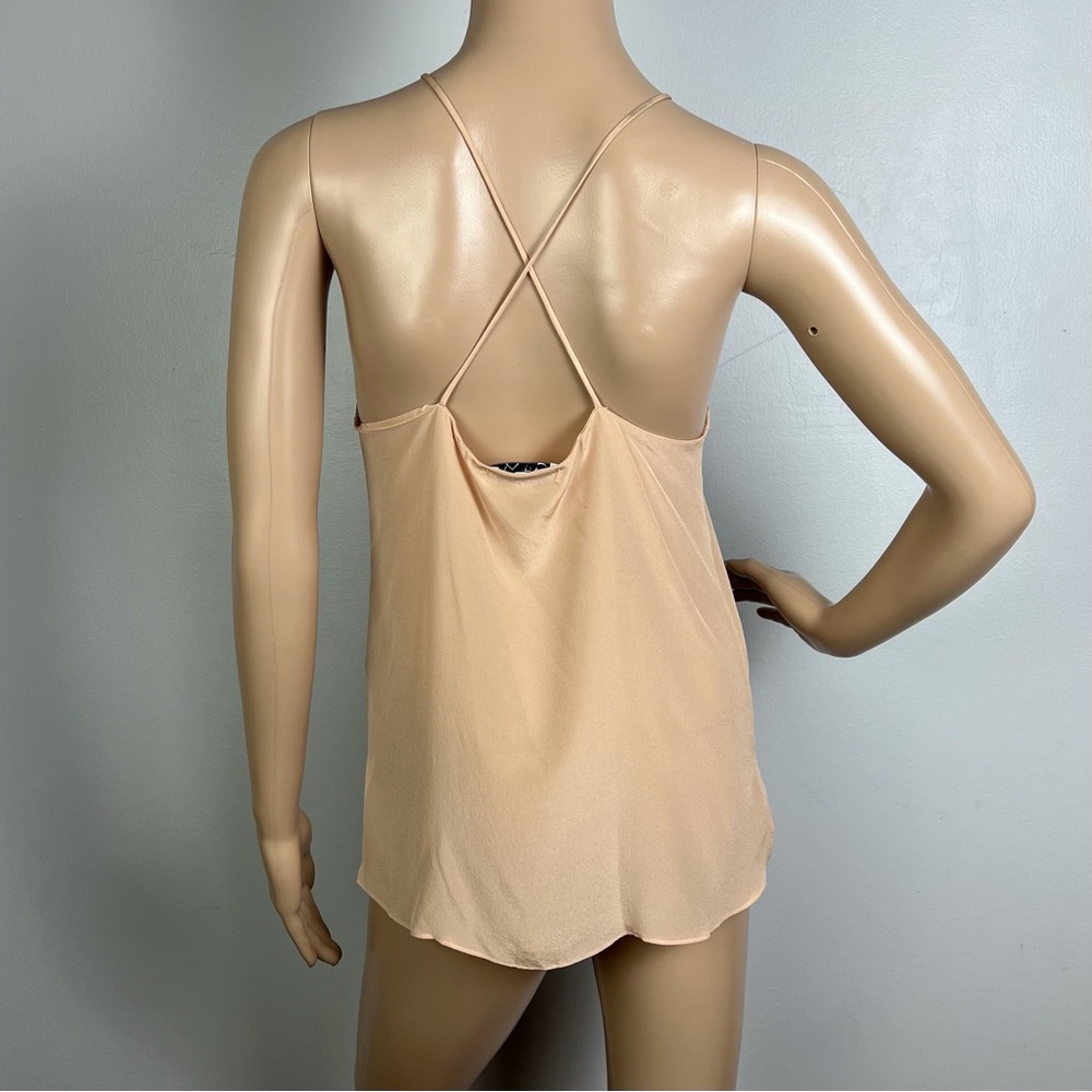 CAMI NYC REVOLVE BEIGE MESH PANEL SILK TOP - Picture 9 of 9